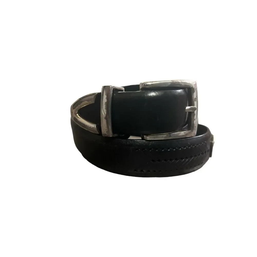 ✨Brighton Onyx Black Leather Conch Golf Belt✨